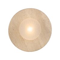 Wall Light G9 IP44 250mm Black Travertine Clear Prism Varon Telbix