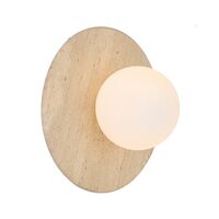 Wall Light G9 IP44 250mm Beige Travertine Frost Tear Varon Telbix