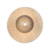 Wall Light G9 IP44 250mm Beige Travertine Smoke Tear Varon Telbix
