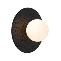 Wall Light G9 IP44 250mm Black Travertine Smoke Tear Varon Telbix