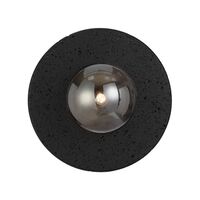 Wall Light G9 IP44 250mm Black Travertine Opal Matt Varon Telbix