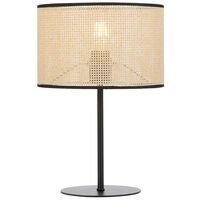 Table Lamp E27 Inline Switch Black Natural Velice Telbix