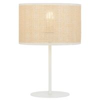Table Lamp E27 Inline Switch White Natural Velice Telbix