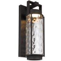 Outdoor Wall Light LED 22W 3000K IP44 Black Sand Clear Vexor Telbix