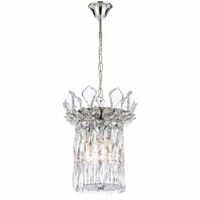 Pendant Light 3 Light E14 260mm Chrome Crystal Virell Telbix