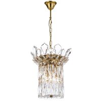 Pendant Light 3 Light E14 260mm Gold Crystal Virell Telbix