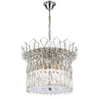 Pendant Light 6 Light E14 400mm Chrome Crystal Virell Telbix