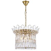 Pendant Light 6 Light E14 400mm Chrome Crystal Virell Telbix