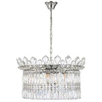Pendant Light 9 Light E14 560mm Chrome Crystal Virell Telbix