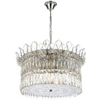 Pendant Light 9 Light E14 560mm Gold Crystal Virell Telbix
