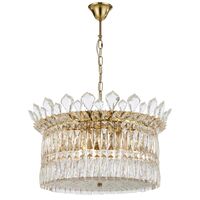 Pendant Light 9 Light E14 560mm Chrome Crystal Virell Telbix