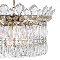 Pendant Light 9 Light E14 560mm Chrome Crystal Virell Telbix