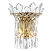 Wall Light 2 Light E14 Gold Crystal Virell Telbix