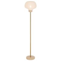 Floor Lamp E27 Foot Switch Beige Travertine Ivory Vybor Telbix