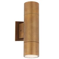 Outdoor Wall Light 2 Light GU10 IP65 Antique Brass Walsh Telbix