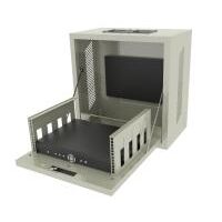 Rotating 4-6RU Vertical Wall Rack Monitor Mount Black Redback