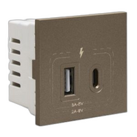 USB Charger Module USB-A and USB-C 18W 2 Module White MajorTech
