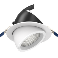'Cedar 38W Round Shoplighter 3CCT 165-185mm Cutout White Haneco'