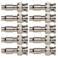 BNC Connector Male Pack of 10 Nickel-Plated Ness