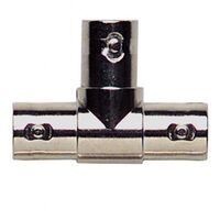 Female T Tap BNC Connector 75 Ohm Nickel-Plated Brass Ness