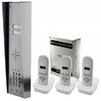Wireless Intercom with 3 Handsets 100m Stainless Steel iCentral