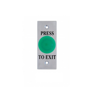 Illuminated Mushroom Exit Button Stainless Steel Green LED Ness