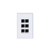 6-Jack Wall Plate White Ness