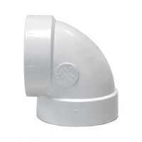 90 Degree Short Elbow Socket Ends White Valet