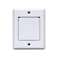 Central Vacuum Exhaust Vent with Flap Surface Mount Valet