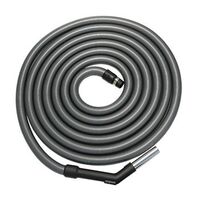 Central Vacuum Hose 10m Silver Screw-On End Cuff Valet