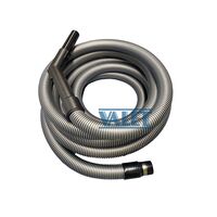 Central Vacuum Hose 9m Silver Regular and Bent End Valet