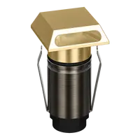 Emit Deck Light 25mm 1W Tri-Colour 12/24V Square Slot Brass Domus