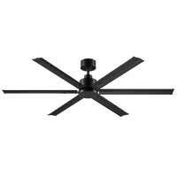 Gale 65 Inch 1650mm Smart DC Ceiling Fan 6 Blade Black Domus