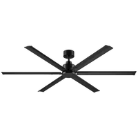 Gale 72 Inch 1830mm Smart DC Ceiling Fan 6 Blade Black Domus