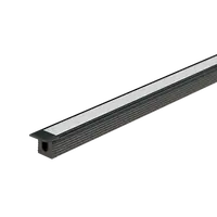 Micro Recessed LED Profile Opal Diffuser Black 3m Length Domus