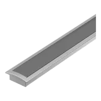Nova-17 Recessed LED Profile Black Diff Aluminium Per Metre Domus