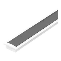 Nova-17 Recessed LED Profile Black Diffuser White Per Metre Domus