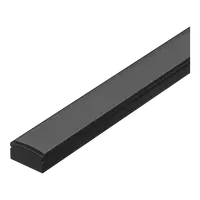 Nova-17 Surface LED Profile Black Diffuser Black Per Metre Domus