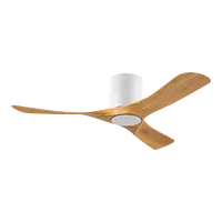 Tundra 48 Inch Smart DC Ceiling Fan 3 Blade CTC White/Oak Domus