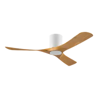 Tundra 52 Inch Smart DC Ceiling Fan 3 Blade CTC White/Oak Domus