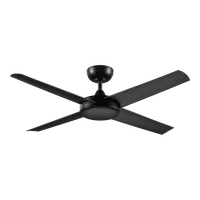 Twister 52 Inch 1320mm DC Ceiling Fan 4 Blade Black Domus