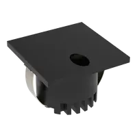 Aura Square LED Step Light Narrow Fascia 3W 240V IP20 Black Domus