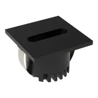 Aura Square LED Step Light Slot Fascia 3W 240V IP20 Black Domus