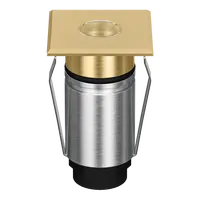 Emit Deck Light 25mm RGBW 12/24V Square Open Brass Domus