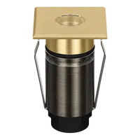 Emit Deck Light 25mm 1W Tri-Colour 12/24V Square Open Brass Domus
