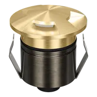 Emit Deck Light 55mm 2.5W Tri-Colour 12/24V 4-Way Brass Domus