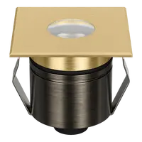 Emit Deck Light 55mm Tri-Colour 12/24V Square Open Brass Domus