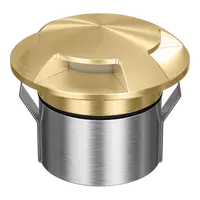 Emit Deck Light LED 85mm 6W RGBW 12/24V 4-Way Brass Domus