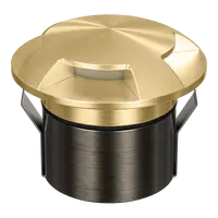 Emit Deck Light 85mm 4/6W Tri-Colour 12/24V 4-Way Brass Domus