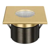 Emit Deck Light 85mm Tri-Colour 12/24V Square Open Brass Domus
